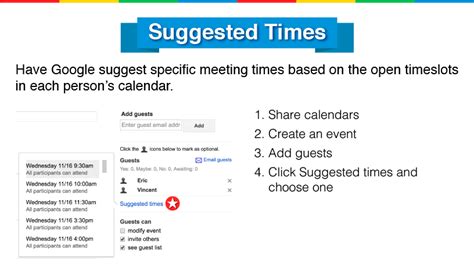 the suggested time slot .